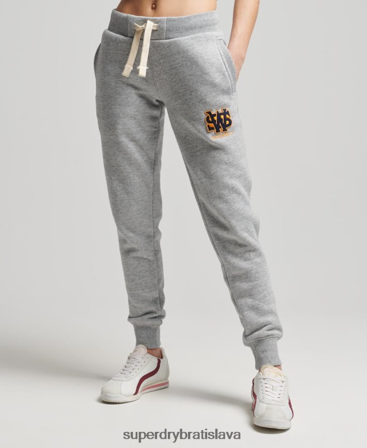 Superdry ženy ročník vysokoškolských joggerov 6B4ZTR6588 oblečenie sivá