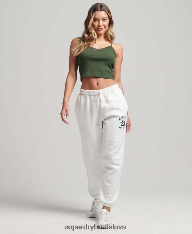Superdry ženy ročník vysokoškolských joggerov 6B4ZTR6633 oblečenie krém