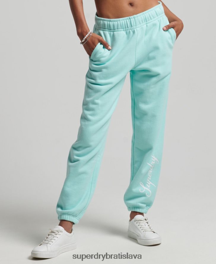 Superdry ženy skript grafický priateľ joggers 6B4ZTR6591 oblečenie Modrá
