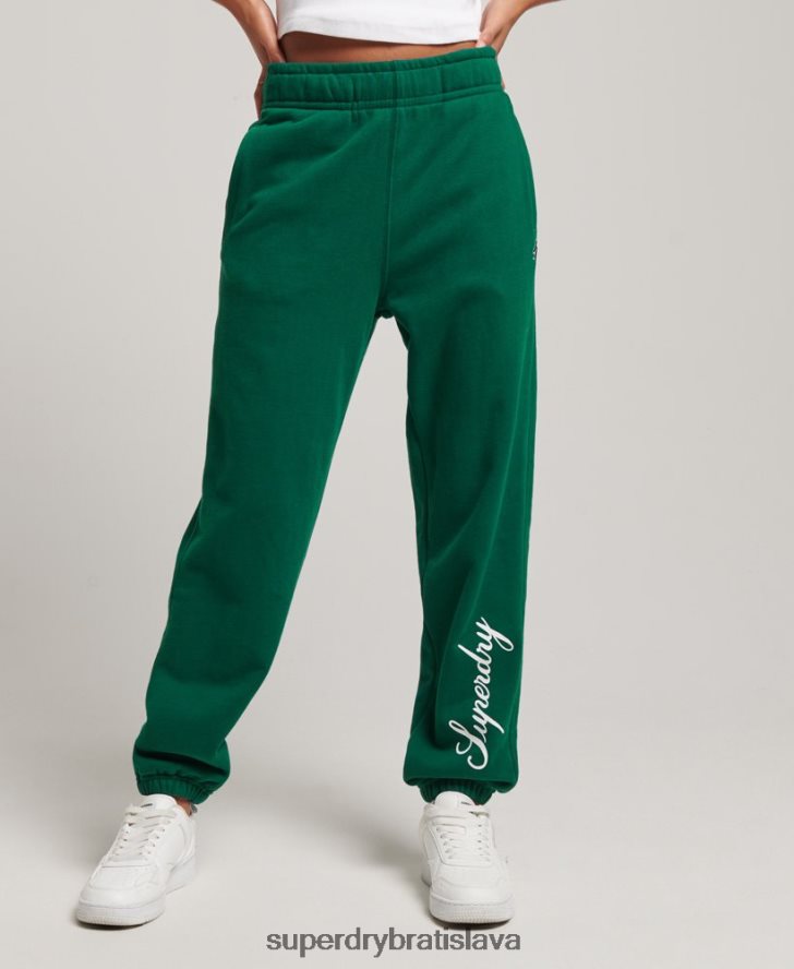 Superdry ženy skript grafický priateľ joggers 6B4ZTR6685 oblečenie zelená