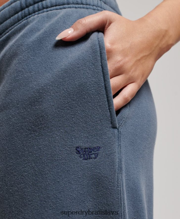 Superdry ženy umyte rovno joggery 6B4ZTR3904 oblečenie námorníctvo
