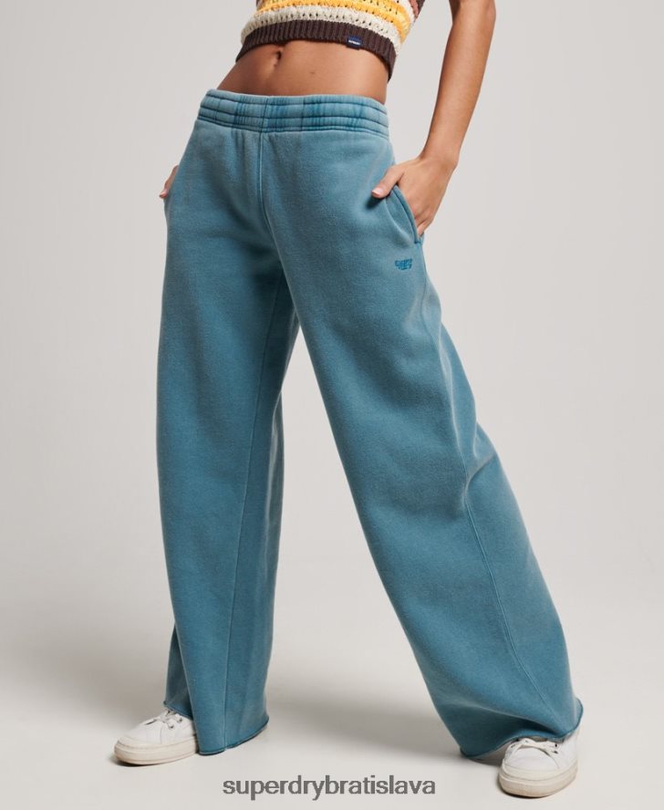 Superdry ženy umyte rovno joggery 6B4ZTR3935 oblečenie tyrkysová