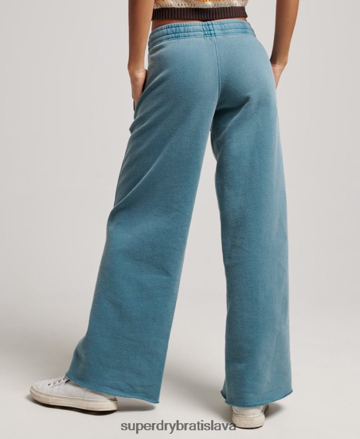 Superdry ženy umyte rovno joggery 6B4ZTR3935 oblečenie tyrkysová