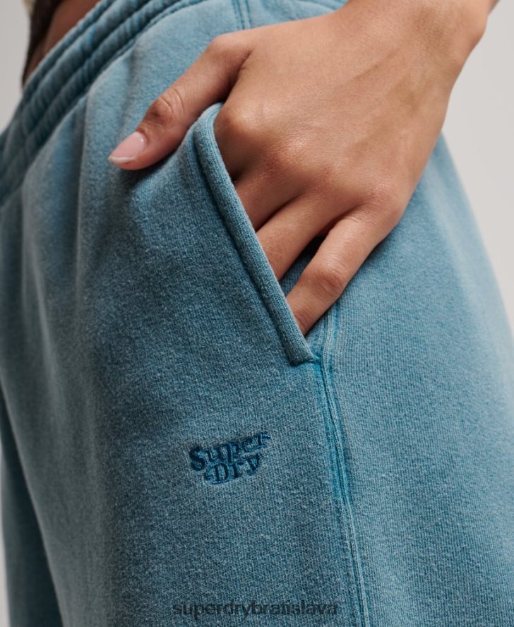 Superdry ženy umyte rovno joggery 6B4ZTR3935 oblečenie tyrkysová
