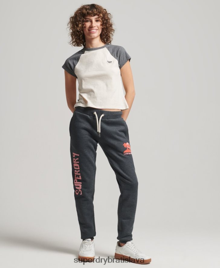 Superdry ženy vintage cali vystrihnuté joggery 6B4ZTR2254 oblečenie červená