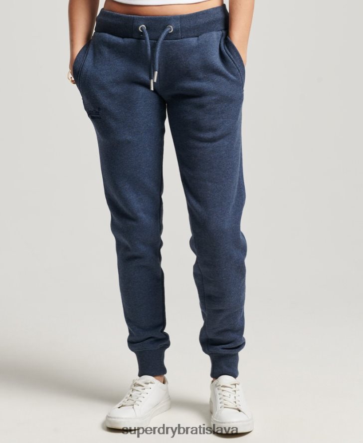 Superdry ženy vintage logo vyšívané joggery 6B4ZTR3898 oblečenie námorníctvo