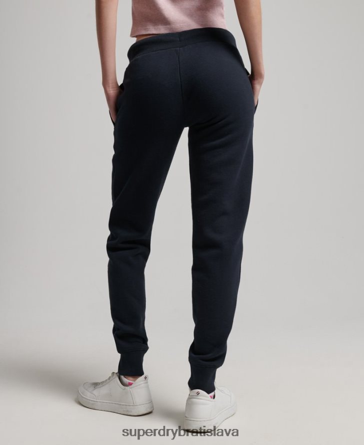 Superdry ženy vintage logo vyšívané joggery 6B4ZTR3906 oblečenie námorníctvo