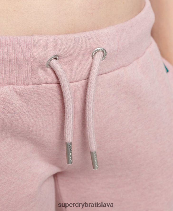 Superdry ženy vintage logo vyšívané joggery 6B4ZTR3911 oblečenie Ružová