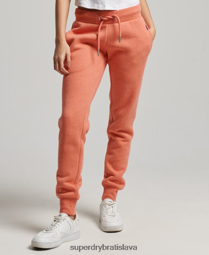 Superdry ženy vintage logo vyšívané joggery 6B4ZTR3913 oblečenie koralový