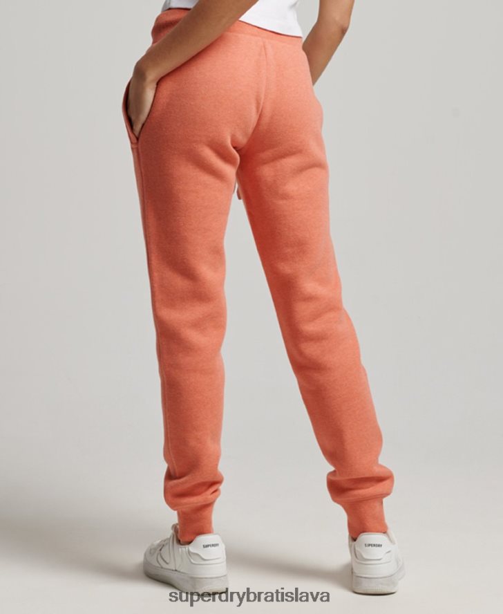Superdry ženy vintage logo vyšívané joggery 6B4ZTR3913 oblečenie koralový