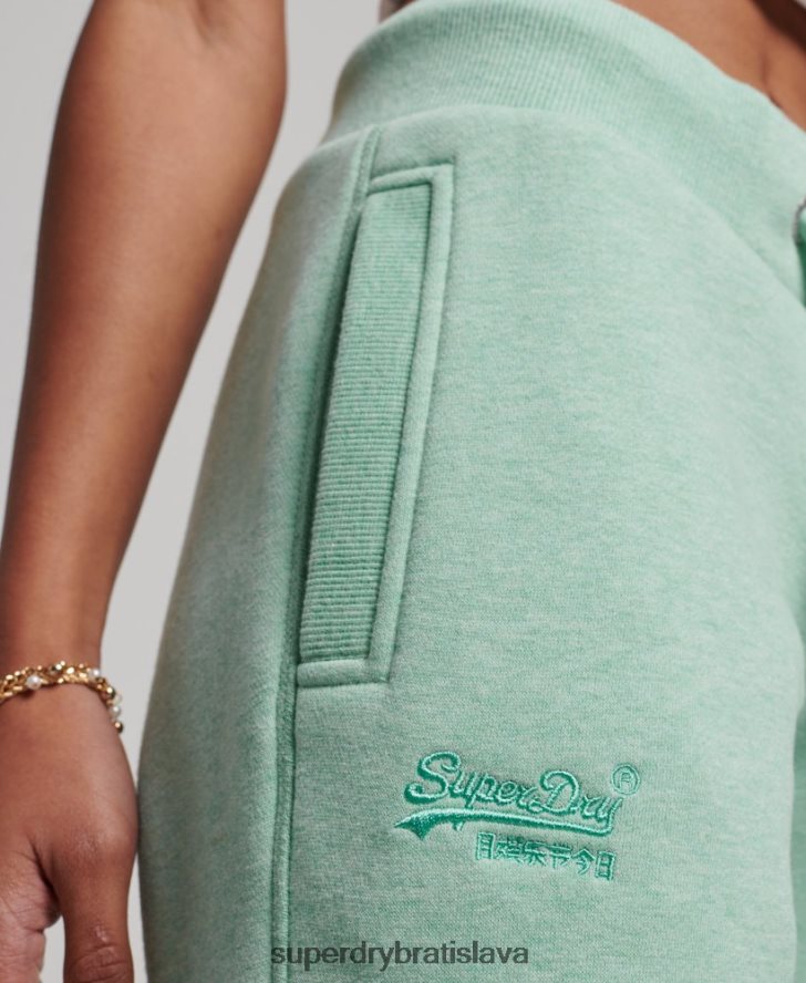Superdry ženy vintage logo vyšívané joggery 6B4ZTR3925 oblečenie zelená