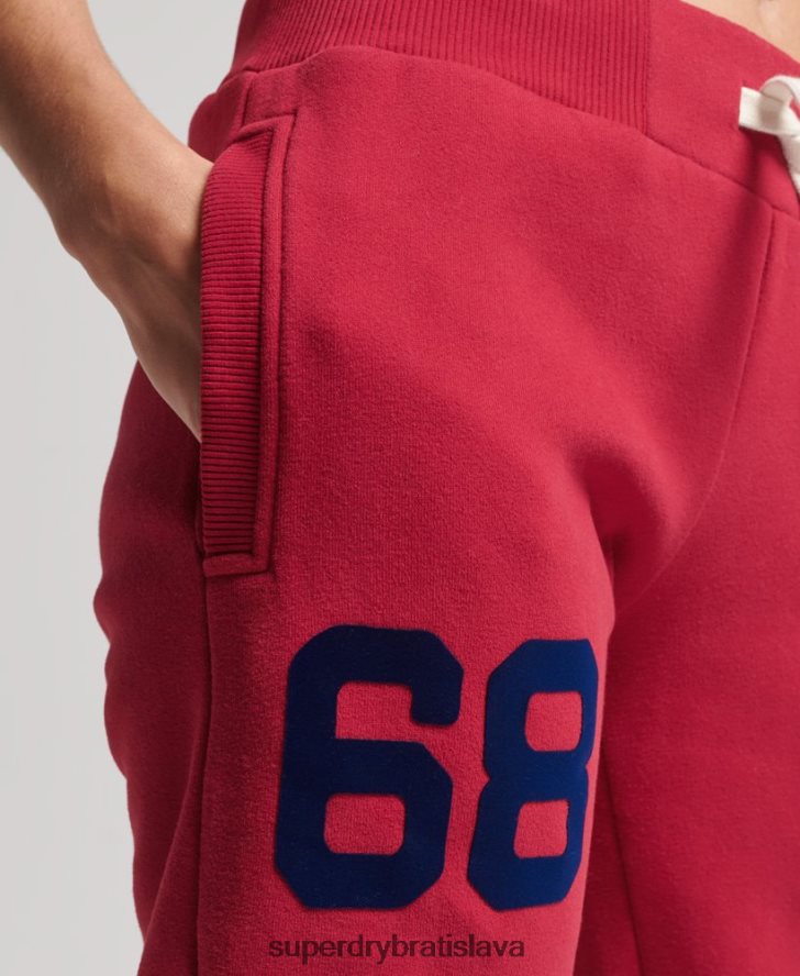 Superdry ženy vintage logo vysokoškolských joggerov 6B4ZTR6574 oblečenie červená