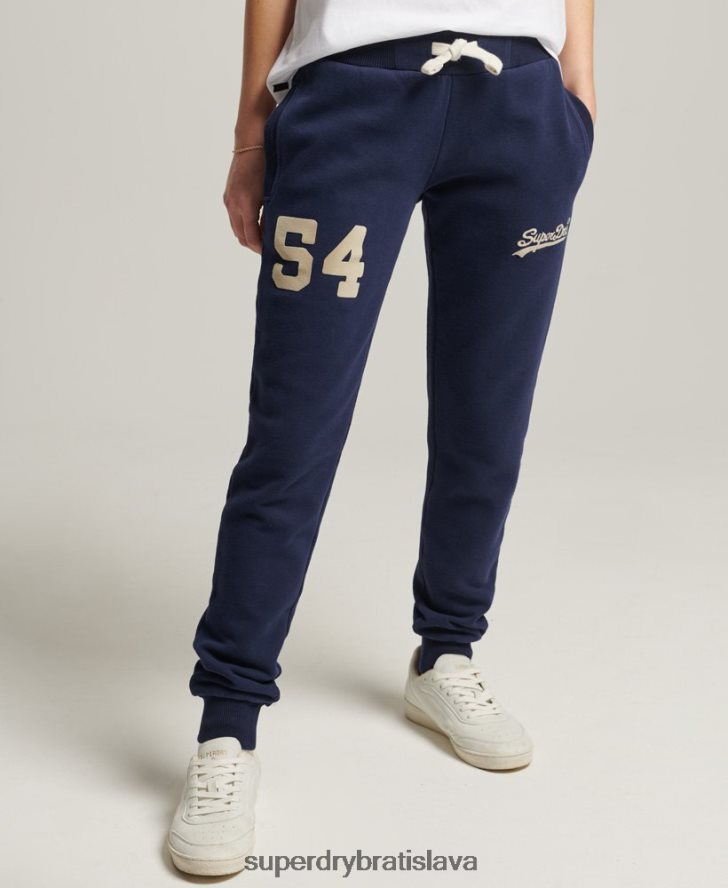 Superdry ženy vintage logo vysokoškolských joggerov 6B4ZTR6655 oblečenie námorníctvo