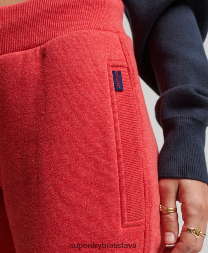 Superdry ženy vyšívané joggers vintage logom z organickej bavlny 6B4ZTR6579 oblečenie červená