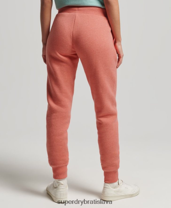 Superdry ženy vyšívané joggers vintage logom z organickej bavlny 6B4ZTR6580 oblečenie koralový