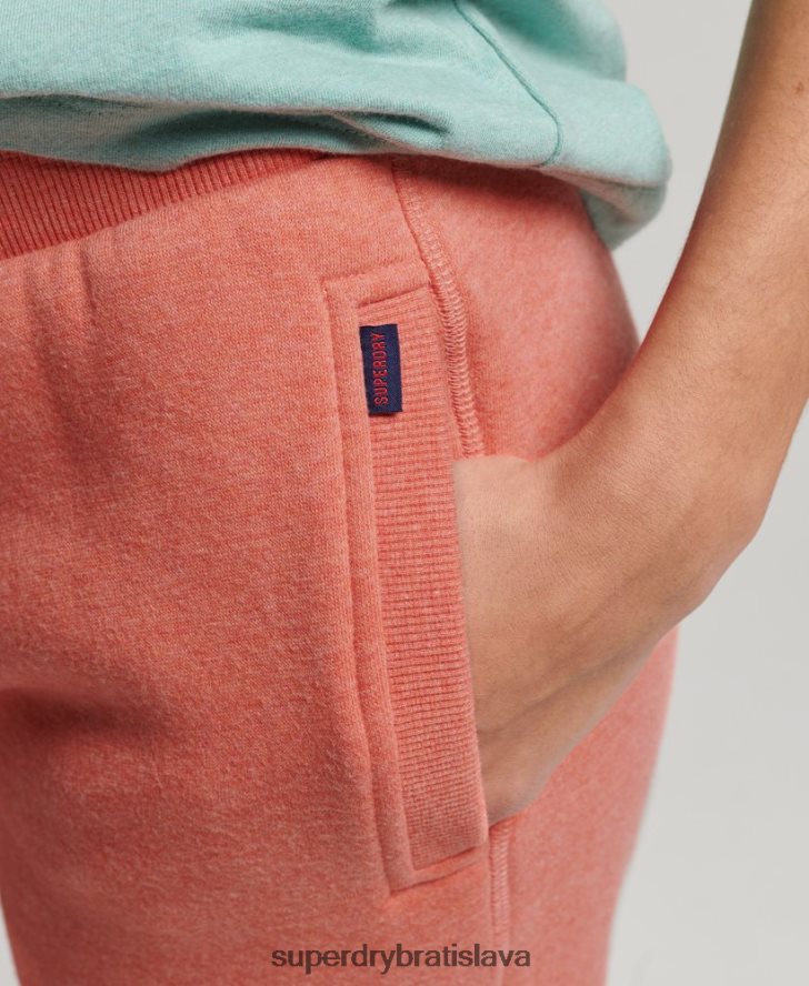 Superdry ženy vyšívané joggers vintage logom z organickej bavlny 6B4ZTR6580 oblečenie koralový