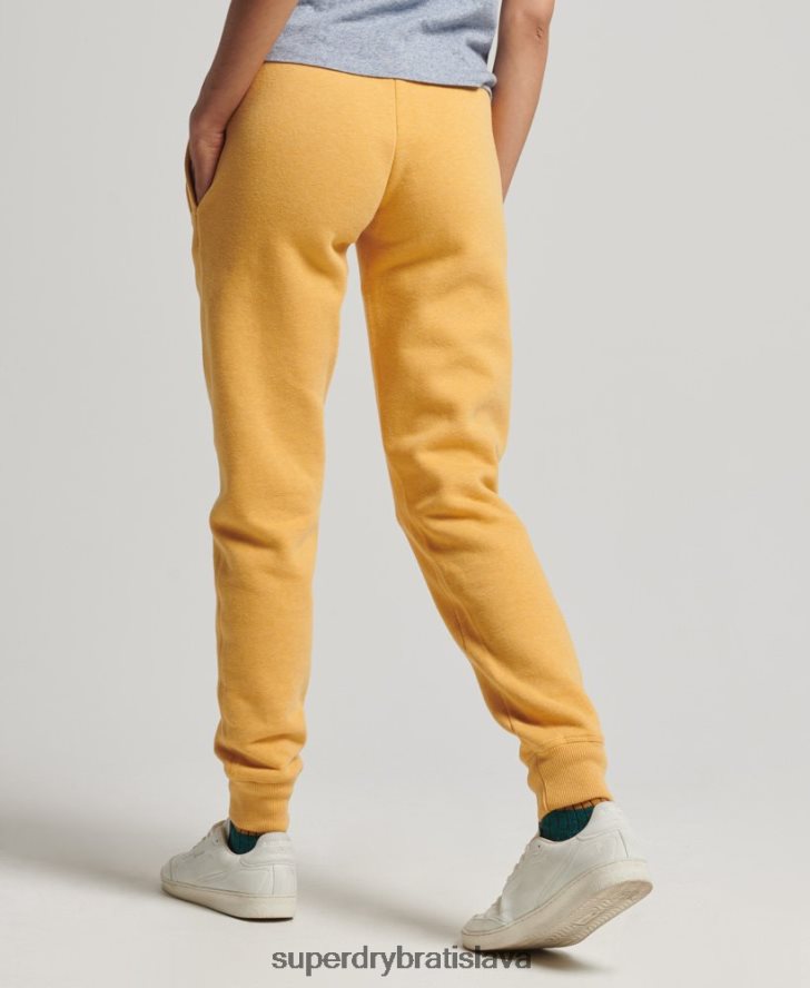 Superdry ženy vyšívané joggers vintage logom z organickej bavlny 6B4ZTR6582 oblečenie žltá