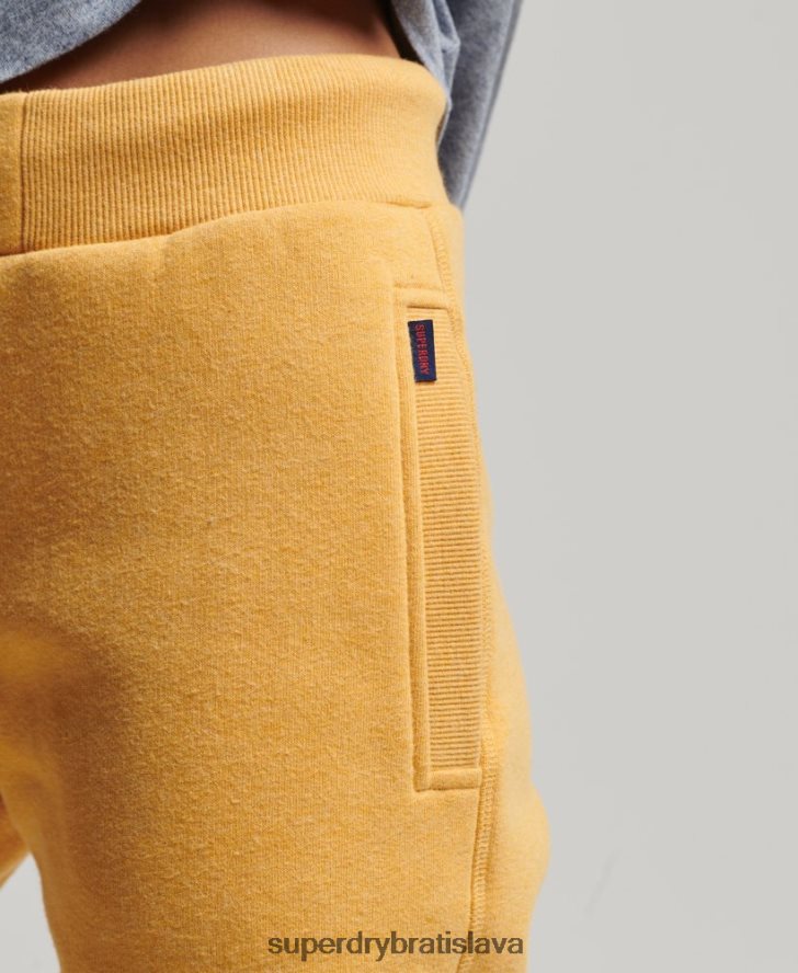 Superdry ženy vyšívané joggers vintage logom z organickej bavlny 6B4ZTR6582 oblečenie žltá