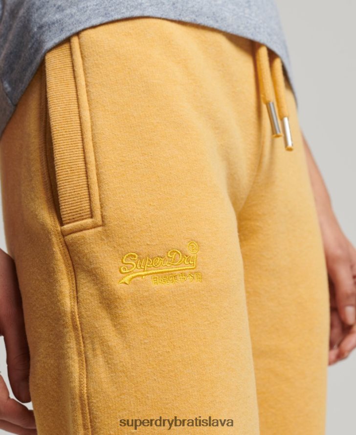 Superdry ženy vyšívané joggers vintage logom z organickej bavlny 6B4ZTR6582 oblečenie žltá