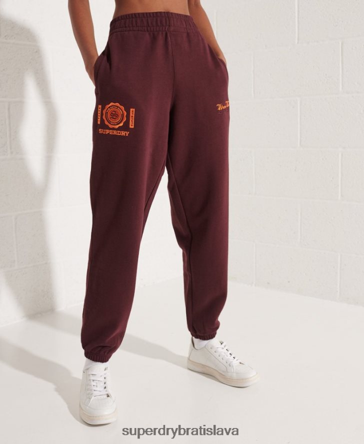 Superdry ženy vysokoškolských grafických bežcov 6B4ZTR3938 oblečenie červená