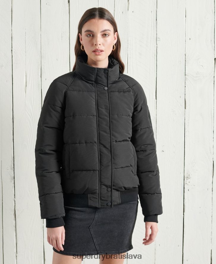 Superdry ženy Everest bomber bez kapucne 6B4ZTR5718 oblečenie čierna