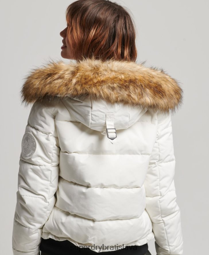 Superdry ženy Everest bomber bunda 6B4ZTR3768 oblečenie krém