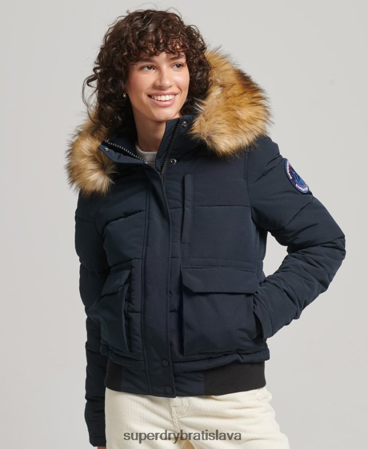 Superdry ženy Everest bomber bunda 6B4ZTR3769 oblečenie námorníctvo