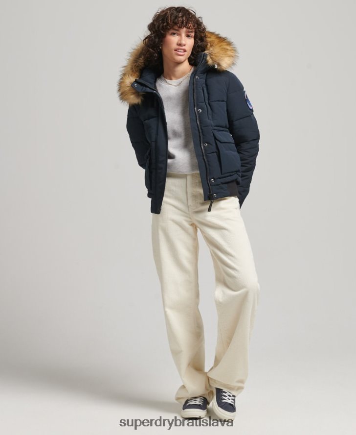 Superdry ženy Everest bomber bunda 6B4ZTR3769 oblečenie námorníctvo