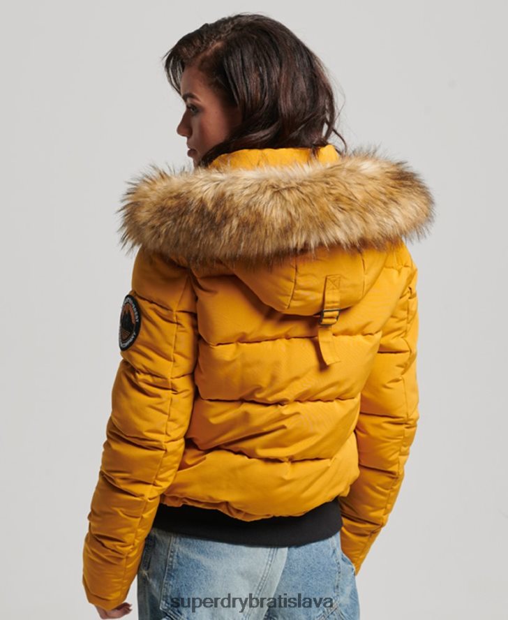 Superdry ženy Everest bomber bunda 6B4ZTR3811 oblečenie žltá
