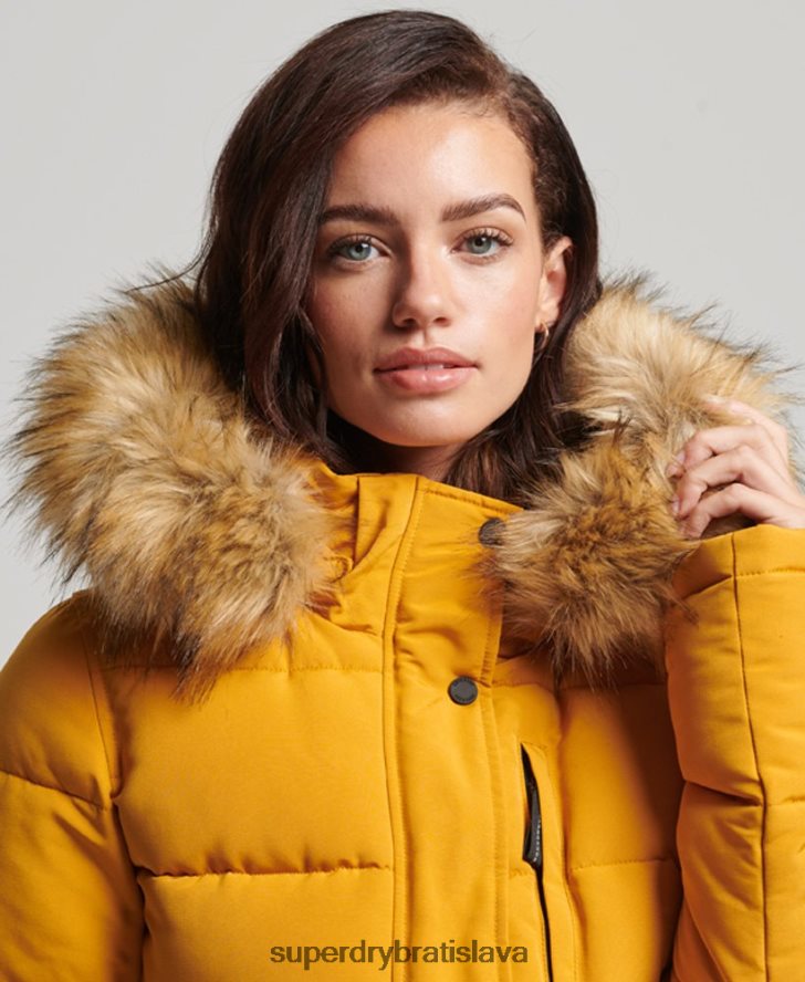 Superdry ženy Everest bomber bunda 6B4ZTR3811 oblečenie žltá