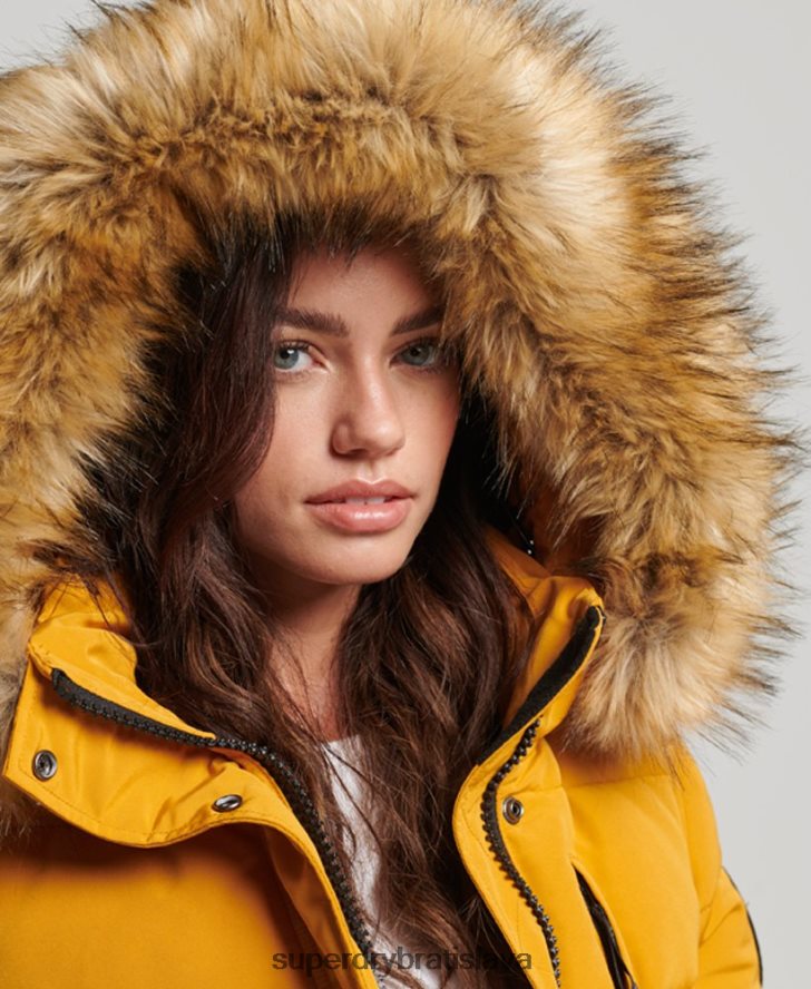 Superdry ženy Everest bomber bunda 6B4ZTR3811 oblečenie žltá