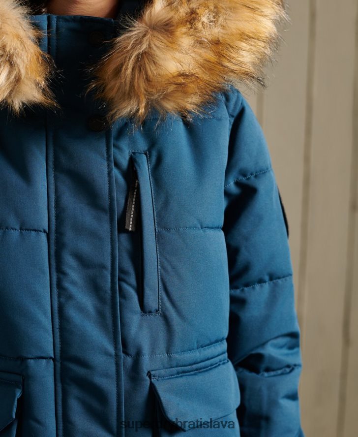 Superdry ženy Everest bomber bunda 6B4ZTR5735 oblečenie svetlo modrá