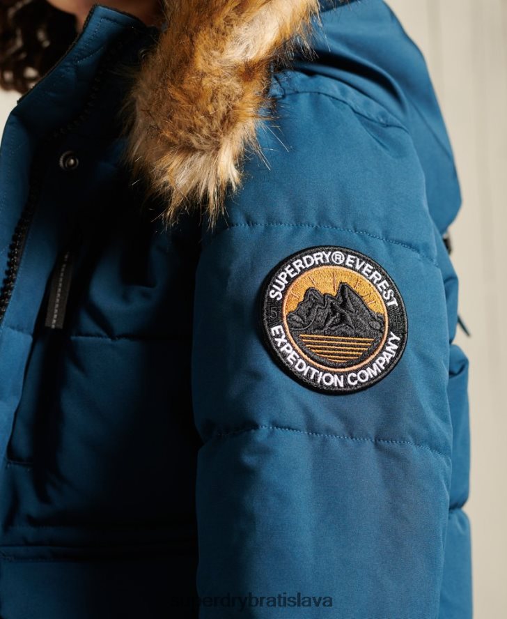 Superdry ženy Everest bomber bunda 6B4ZTR5735 oblečenie svetlo modrá
