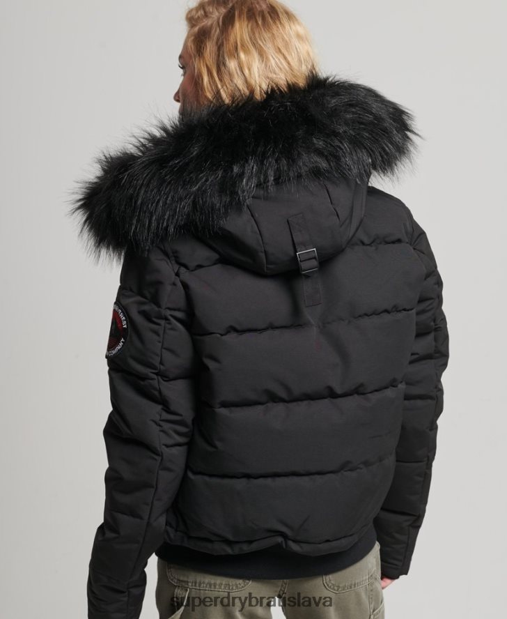 Superdry ženy Everest bomber bunda 6B4ZTR5736 oblečenie čierna