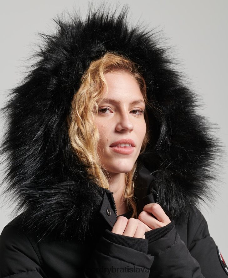 Superdry ženy Everest bomber bunda 6B4ZTR5736 oblečenie čierna