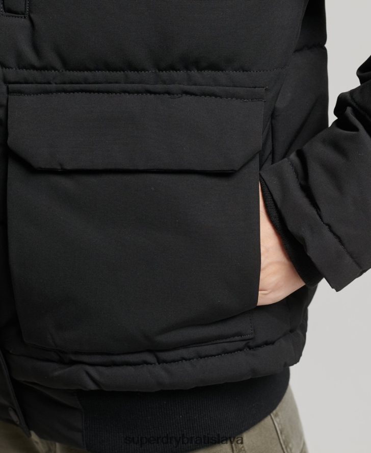 Superdry ženy Everest bomber bunda 6B4ZTR5736 oblečenie čierna