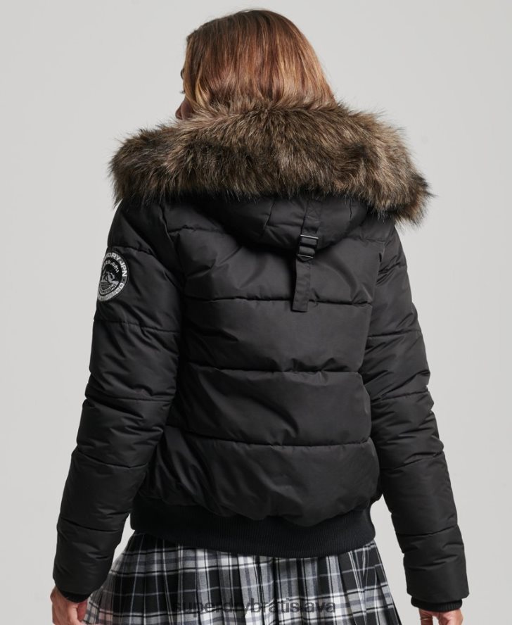 Superdry ženy Everest ella bomber bunda 6B4ZTR5465 oblečenie čierna