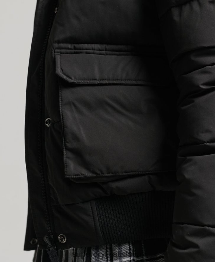 Superdry ženy Everest ella bomber bunda 6B4ZTR5465 oblečenie čierna