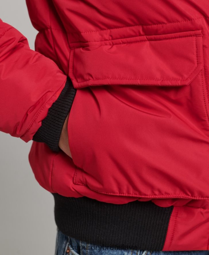 Superdry ženy Everest ella bomber bunda 6B4ZTR5517 oblečenie červená