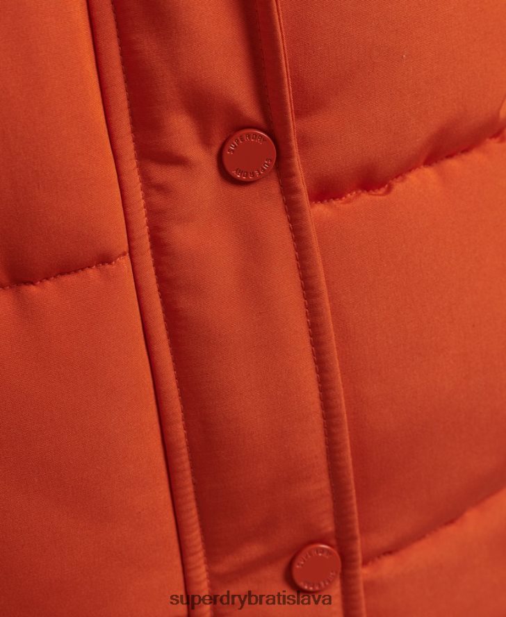 Superdry ženy Everest vesta z umelej kožušiny 6B4ZTR3592 oblečenie oranžová