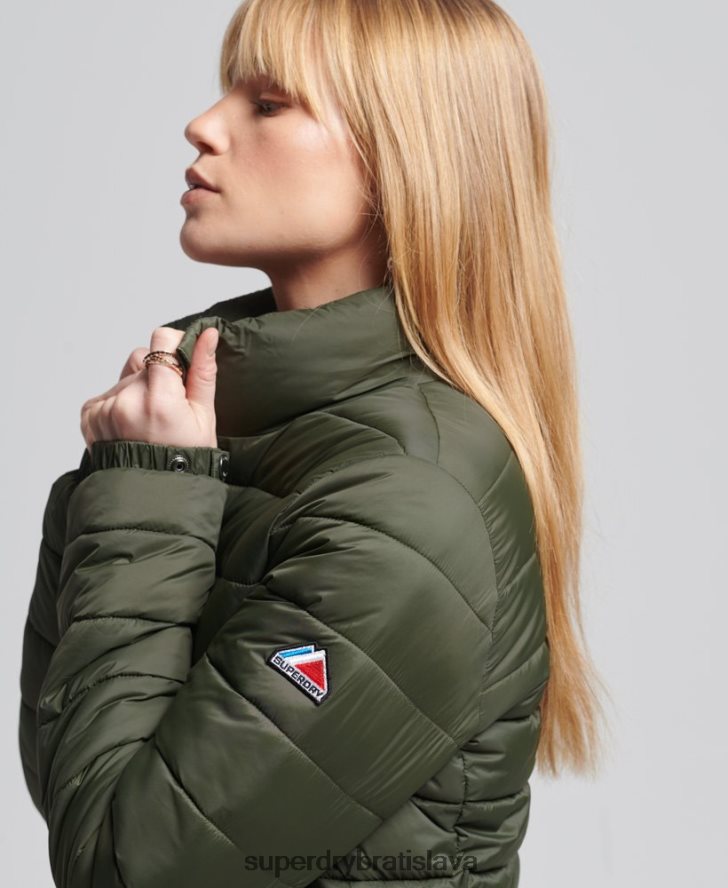 Superdry ženy Fuji bomber bunda 6B4ZTR5652 oblečenie zelená