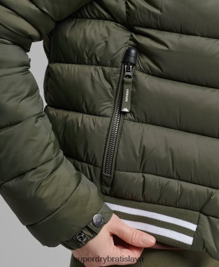 Superdry ženy Fuji bomber bunda 6B4ZTR5652 oblečenie zelená