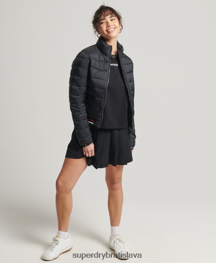 Superdry ženy Fuji bomber bunda 6B4ZTR5675 oblečenie čierna