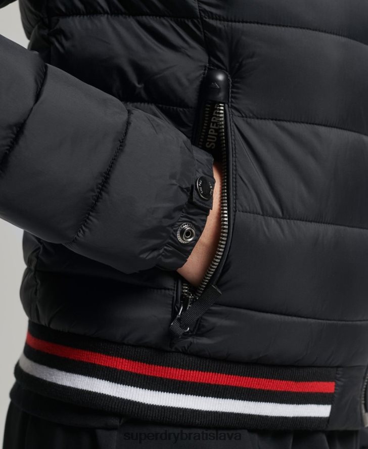Superdry ženy Fuji bomber bunda 6B4ZTR5675 oblečenie čierna