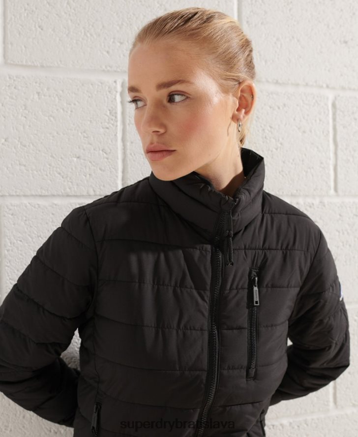 Superdry ženy Fuji bomber bunda 6B4ZTR5713 oblečenie čierna