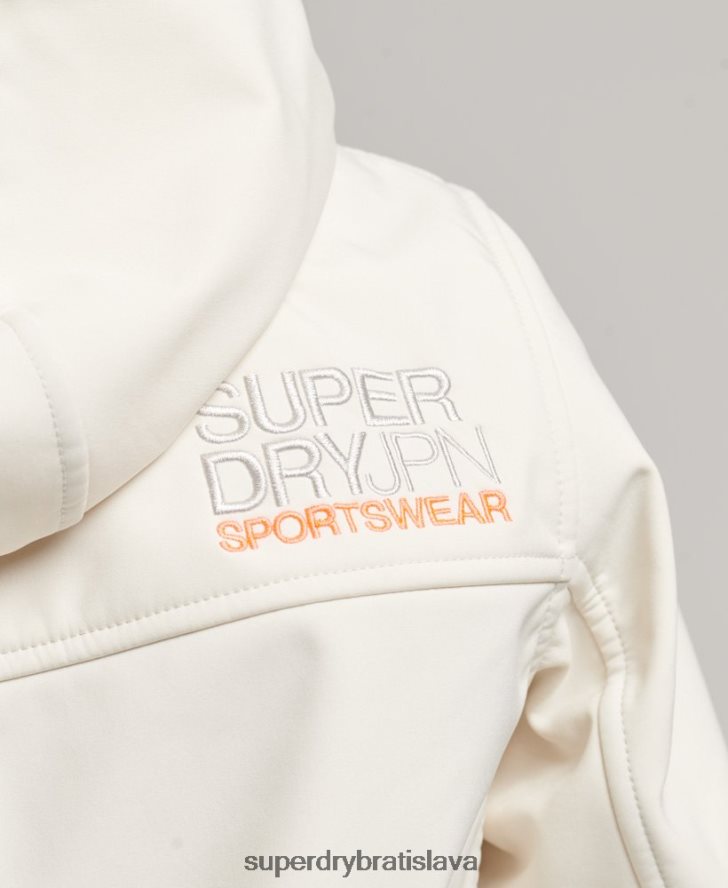 Superdry ženy Softshellová bunda code trekker s kapucňou 6B4ZTR3515 oblečenie krém