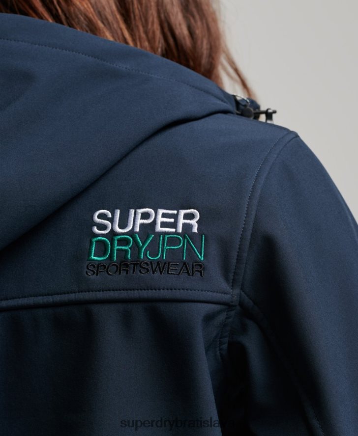 Superdry ženy Softshellová bunda code trekker s kapucňou 6B4ZTR3524 oblečenie námorníctvo