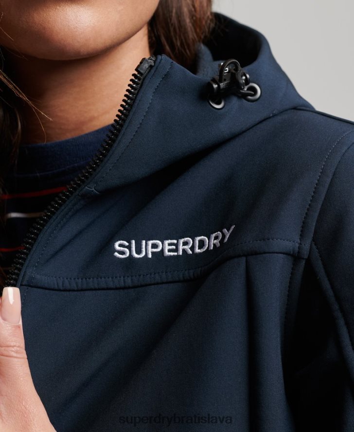 Superdry ženy Softshellová bunda code trekker s kapucňou 6B4ZTR3524 oblečenie námorníctvo