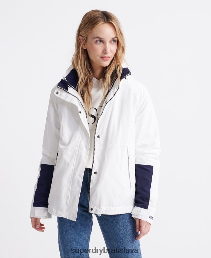 Superdry ženy Základná bunda 4 v 1 s dlhým rukávom 6B4ZTR3857 oblečenie krém