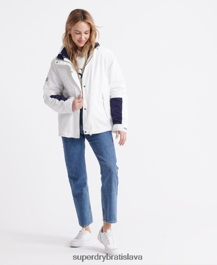 Superdry ženy Základná bunda 4 v 1 s dlhým rukávom 6B4ZTR3857 oblečenie krém